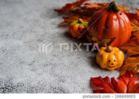Autumnal frame on concrete background Autumnal frame on concrete background 106699005