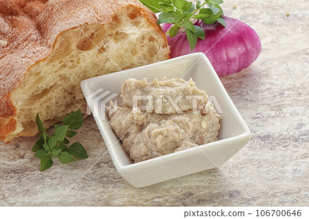 Jewish traditional cuisine herring mousse Forsmak 106700646