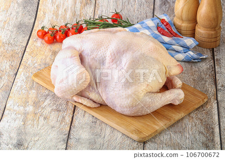 Whole raw chicken for cooking Whole raw chicken for cooking 106700672