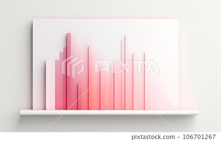 3D business chart illustration Generative AI 106701267