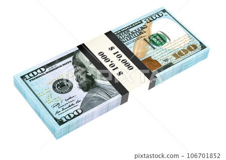 Pack of dollars, 3D rendering Pack of dollars, 3D rendering 106701852