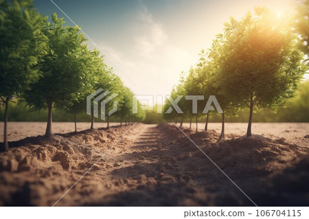 Trees green leaves. Summer plant. Generate AI Trees green leaves. Summer plant. Generate AI 106704115