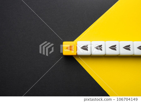 Leadership and direction setting. Open up new horizons. Inspire others by your example. Lead the team. Cooperation and teamwork. Make initiative. Purposeful, punchy. 106704149