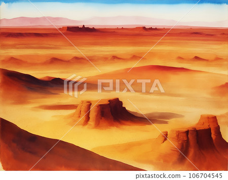Desert landscape "AI generated image" 106704545