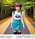 young girl enjoying traveling young girl enjoying traveling 106704638