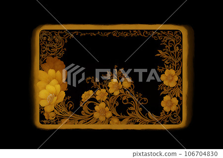 Retro flower pattern design AI image 106704830
