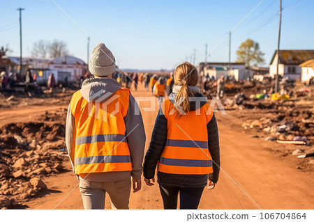 Couple goes to refugee camp Couple goes to refugee camp 106704864