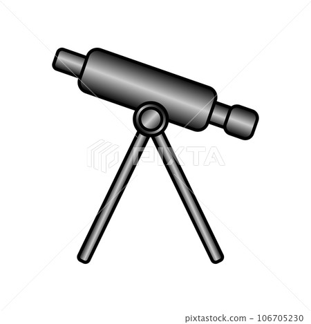 Telescope icon on white. Telescope icon on white. 106705230