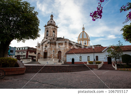 San Miguel Arcangel Church located in the Jaime Rook park in the city of Paipa San Miguel Arcangel Church located in the Jaime Rook park in the city of Paipa 106705517