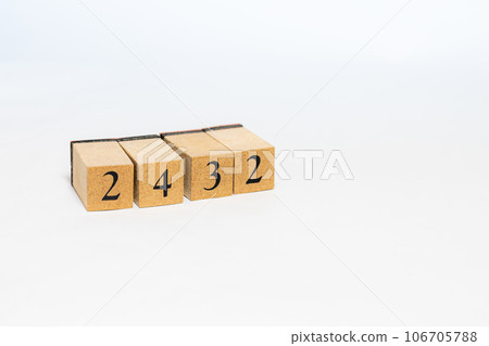 Wooden block number 2342 Wooden block number 2342 106705788