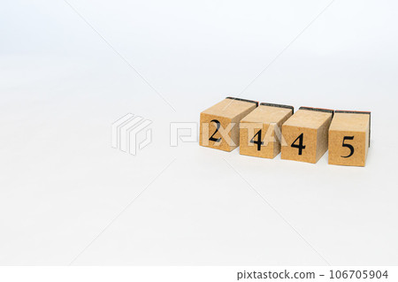 Wooden block number 2445 106705904
