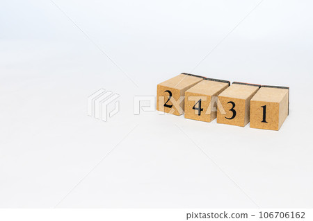 Wooden block number 2431 106706162