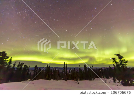 Starry sky and aurora in Fairbanks 106706676