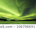 Aurora fills the night sky in Yellowknife 106706691