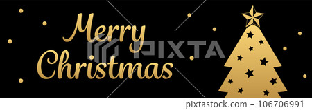 Illustration_Christmas tree_gold 106706991