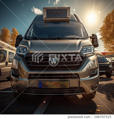the front end of a silver 2020 renault terraide parked in a parking lot with trees and sun shining behind 106707325