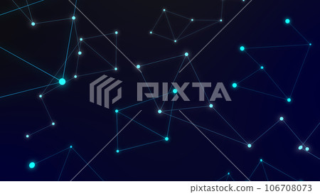 A simple background where points are connected by lines, black background A simple background where points are connected by lines, black background 106708073