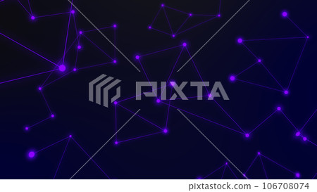 A simple background where points are connected by lines, black background A simple background where points are connected by lines, black background 106708074