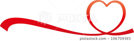 由絲帶製成的紅色心形框架 106709365