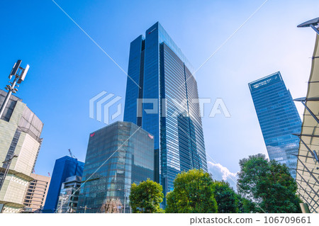 Tokyo cityscape in Japan Tokyo Midtown Yaesu opens today. Blue skies in Tokyo... = March 10, 2023 106709661