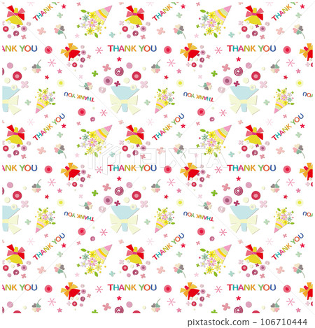 Pattern pattern floral bouquet set THANK YOU 106710444