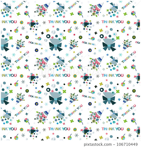 Pattern pattern floral bouquet set THANK YOU Pattern pattern floral bouquet set THANK YOU 106710449