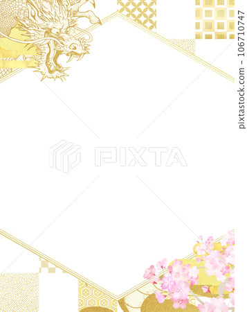 龍和金箔框架 106710747
