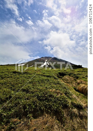 Kamui Mintara, Garden of the Gods, Daisetsuzan, Mt. Asahidake Ropeway, Hokkaido in early summer, July, Mt. Asahidake is a campus on earth Kamui Mintara, Garden of the Gods, Daisetsuzan, Mt. Asahidake Ropeway, Hokkaido in early summer, July, Mt. Asahidake is a campus on earth 106711424