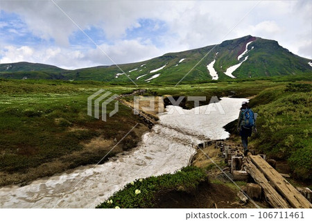 Kamui Mintara, Garden of the Gods, Daisetsuzan, Mt. Asahidake Ropeway, Hokkaido in early summer, July, Mt. Asahidake is a campus on earth 106711461