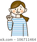 Female pointing 106711464