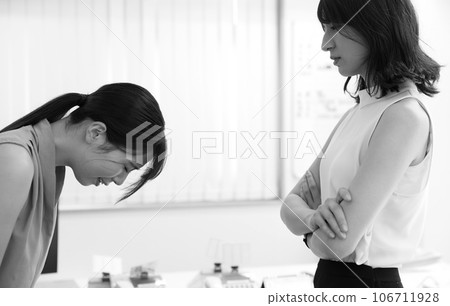高級女員工對初級女員工大力指導的形象 106711928