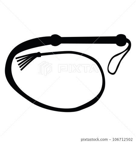 Whip icon. Knout sing. flat style. 106712502
