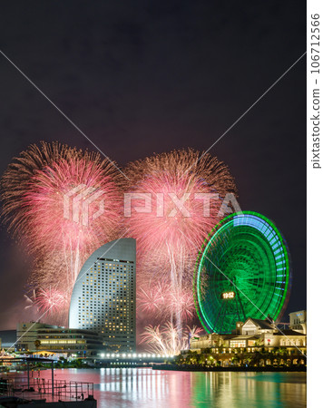 橫濱_港未來智能節煙火表演的壯麗景色 106712566