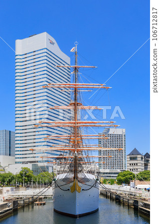 橫濱_日本丸和港未來地區的城市景觀 106712817