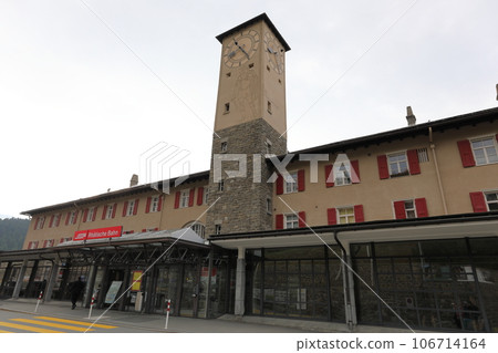 Rhaetian Railway Bernina Line St. Moritz Station Rhaetian Railway Bernina Line St. Moritz Station 106714164