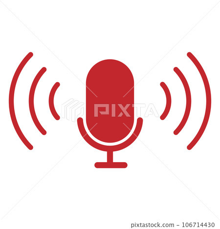 Microphone icon red 106714430