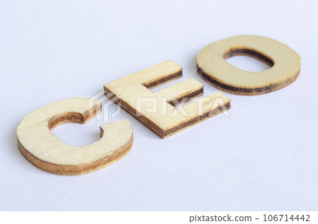 CEO text representing Chief Executive Officer on white cover background. Senior Management concept CEO text representing Chief Executive Officer on white cover background. Senior Management concept 106714442