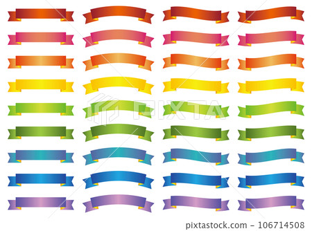Shiny ribbon set of various shapes 106714508