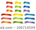 Shiny and simple ribbon set_Wave type 01 106714509