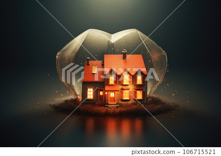 House insurance concept. property and real estate. Generative AI House insurance concept. property and real estate. Generative AI 106715521