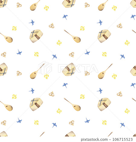 Kazakh seamless pattern Kazakh seamless pattern 106715523