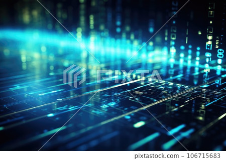 Cloud computing transfer big data on internet. futuristic digital technology .Generative AI 106715683