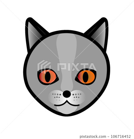 Blue cat face illustration for GIF animation Blue cat face illustration for GIF animation 106716452