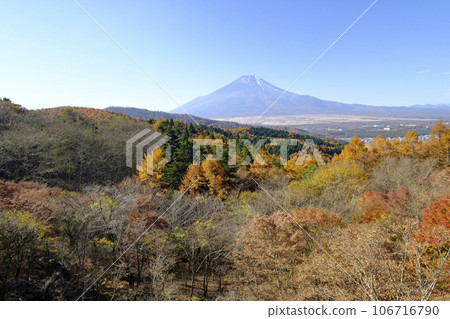 Autumn leaves and Mt. Fuji Autumn leaves and Mt. Fuji 106716790