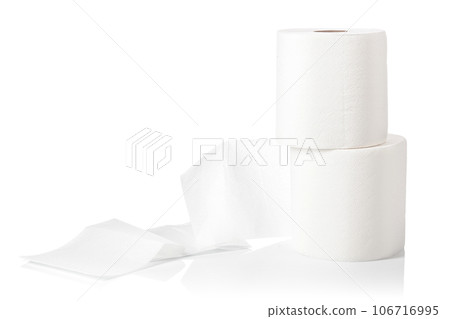 Paper towels isolated on a white background. 106716995