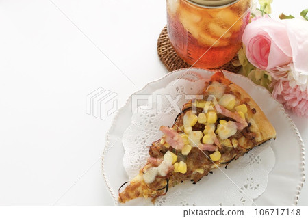 ham and corn cheese pizza ham and corn cheese pizza 106717148
