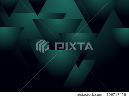 Dark turquoise triangles geometric tech abstract background 106717456