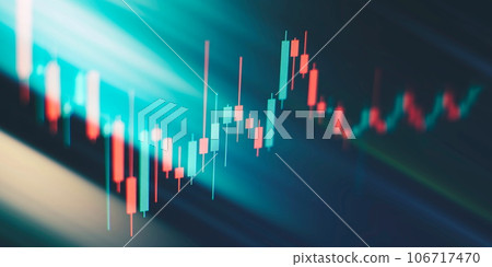 graph hologram on table with computer background. Concept of financial markets. graph hologram on table with computer background. Concept of financial markets. 106717470