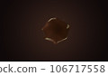 Super Slow Motion Shot of Real Chocolate Splash Flying Towards Camera Isolated on Black at 1000fps. 106717558