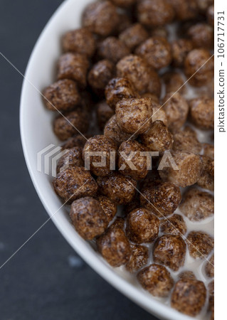 sweet and healthy chocolate balls with cow's milk sweet and healthy chocolate balls with cow's milk 106717731